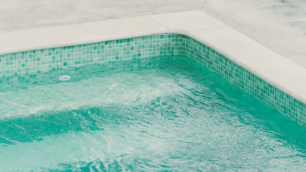Pool tile and stairs