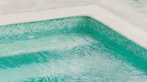 Pool tile and stairs