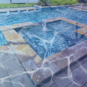 residential pool with tile