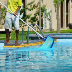 a person using a skimmer