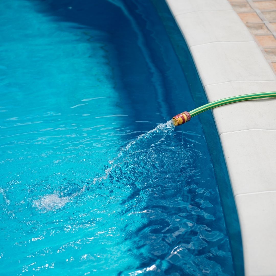 pool being filled with water