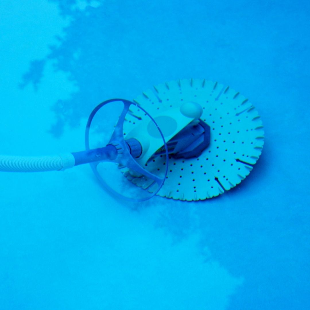 pool being vacuumed 