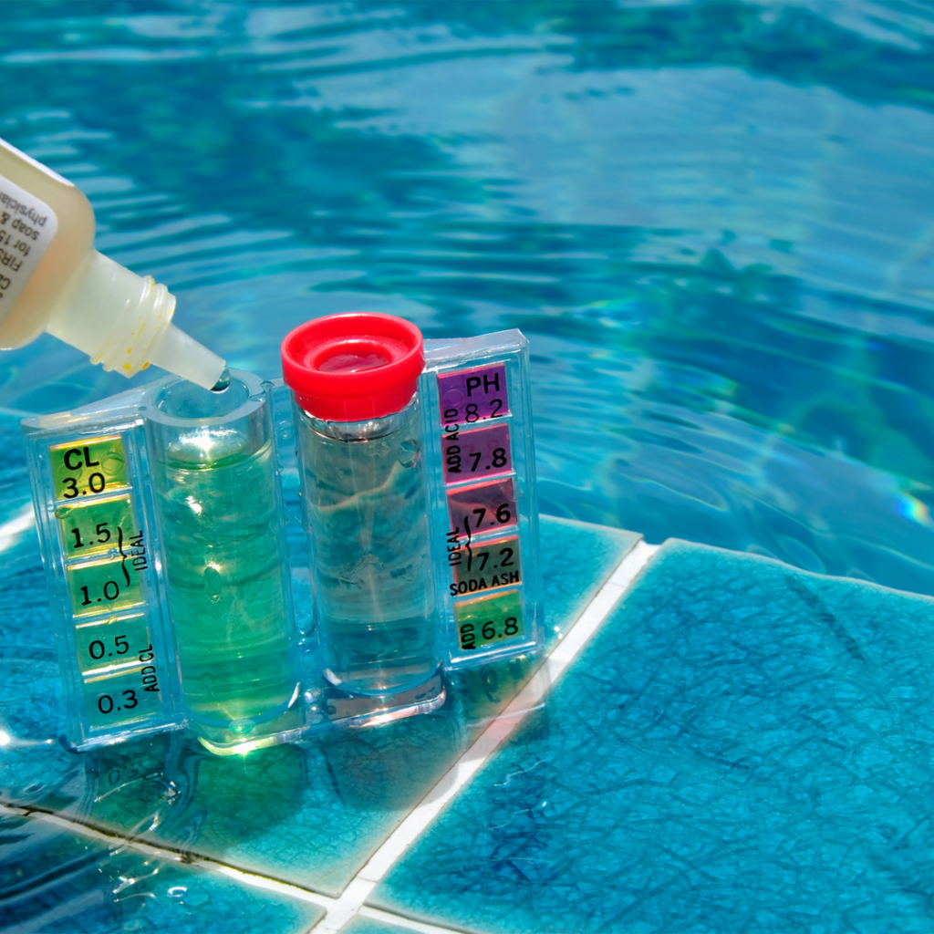 Chemical balancing a pool