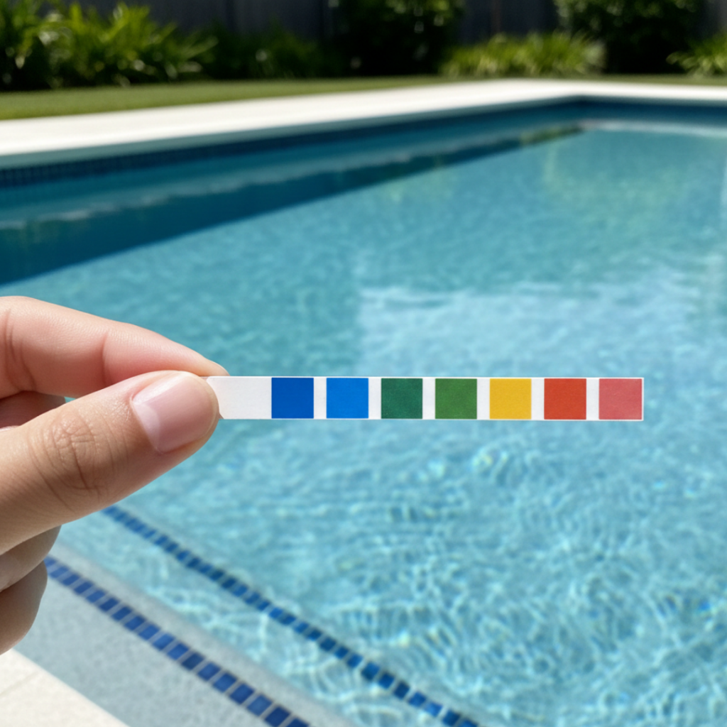 Checking pool chemical balance