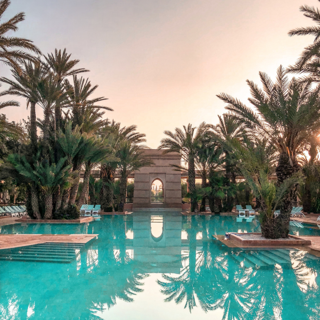 Crystal clear pool at resort